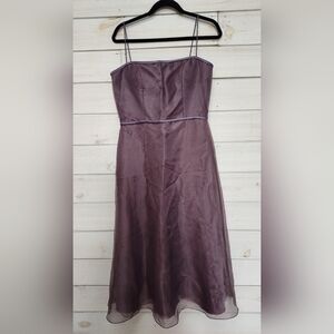 Bill Levkoff Purple Spaghetti Strap Dress
